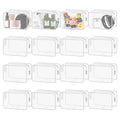 YedsIntu 16 Pieces Small Clear Makeup Bag PVC Zippered Pouches, TSA Approved Toiletry Bag for Travel, Waterproof Cosmetics Bag Vinyl Plastic Organizer Case for Vacation Bathroom - color: White-S