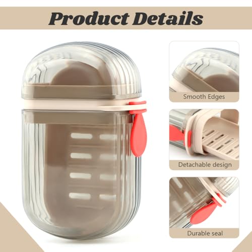 2 Pcs Travel Soap Case,Versatile Portable Travel S-OAP Box Leakproof Soap Container with Lid for Bathroom Shower Gym School Camping Vacation and Outdoor Activities(Size:2 pcs)