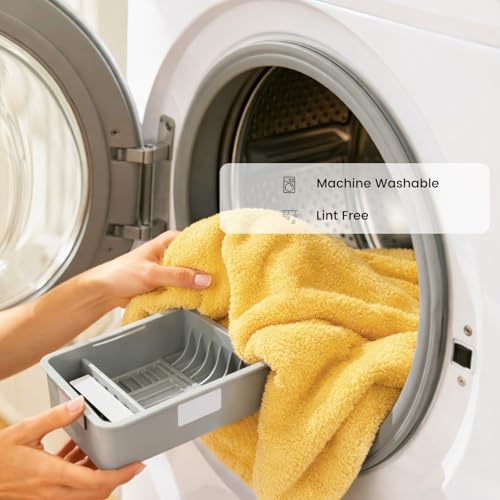 8-Piece Cotton Bath Towel Set with Hanging Loops for Bathroom, Yellow | Complete starter set for daily showers, sink-side use, small bathrooms, and guest baths, OEKO-TEX certified, easy care - color: A01: Yellow