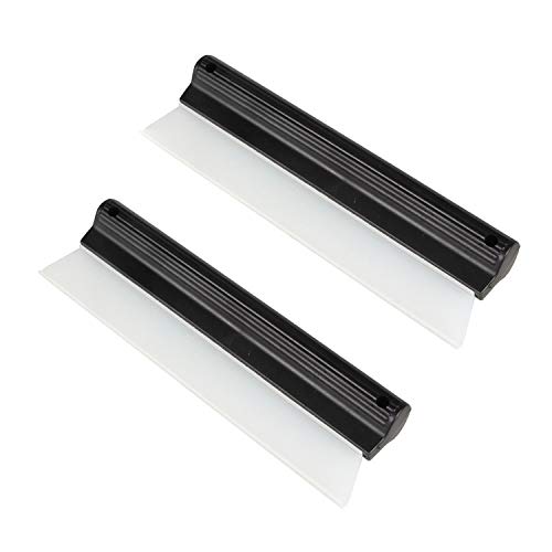 2 Pack 10 Inches Cleaning Water Squeegee Blades Soft Silicone Squeegee for Shower, Kitchen, Window and Car Glass