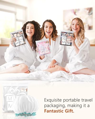 mikimini Shower Cap for Women and Girls,Reusable,Waterproof, Washable, Cute and Soft,White - color: White, size: Medium (Pack of 1)