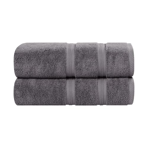 Superior Cotton Bath Sheet Set, Daily Use, Bathroom, Guest Room, Bath, Shower, Pool, Body, Home Essentials, Quality Soft Plush Absorbent Towels, Zero Twist, Smart Dry Collection, Set of 2, Grey - color: Grey, size: 2PC Bath Sheet