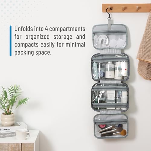 Ms. Pen- Travel Toiletry Bag Organizers, Teal | Makeup Travel Bag for Toiletries with Hanging Hook, Water-Resistant, Christmas Gift