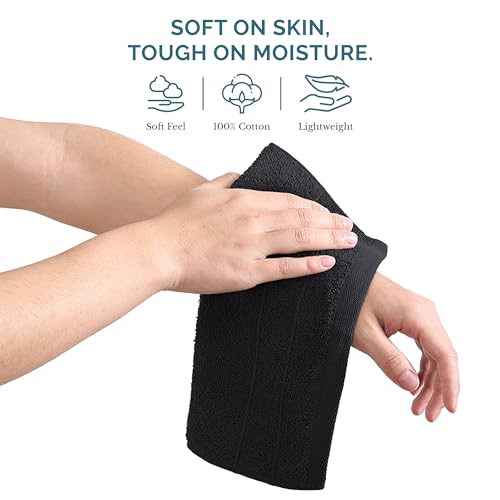 Casa Platino Washcloths 12 Pack - 100% Ringspun Cotton Washcloths - 13"x13"- Soft Textured, Well Stitched, Lightweight Towel - Absorbent & Durable - Perfect for Daily use - Black Wash Cloths - color: 03: Black, size: 12 Piece Wash Cloth