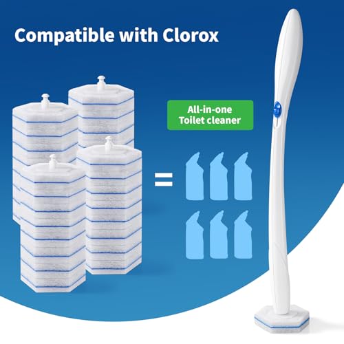 Compatible with Clorox Toilet Wand – Disposable Toilet Brush Head Refills (20 Count), Wand Not Included - size: 20 Count