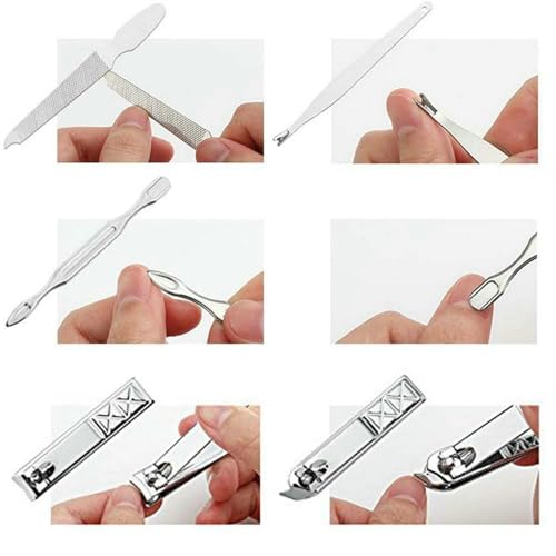 Nail Clippers Set Women Personal Care Tools Accessories Professional Manicure Pedicure Kit with Travel Case Nail Grooming Kit Gifts for Men Women Father Mother - color: Pink-18pcs