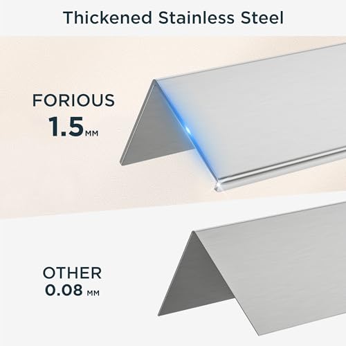 FORIOUS Double Toilet Paper Holder with Shelf, Wall Mount Tissue Roll Holder for Bathroom, 304 Stainless Steel Commercial Toilet Paper Dispensers with Phone Shelf (1, Brushed Nickel) - color: Stainless Steel