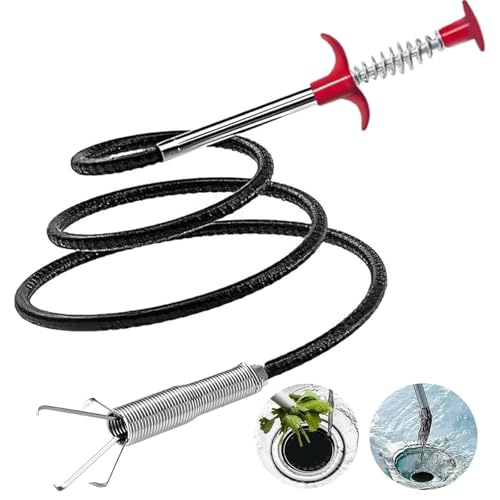 (116 inch) Drain Snake, Drain Clog Remover Tools Cleaner for Toilet Sewer Tub Clogged Drains Opener Gutter Cleaning - style: 116 IN