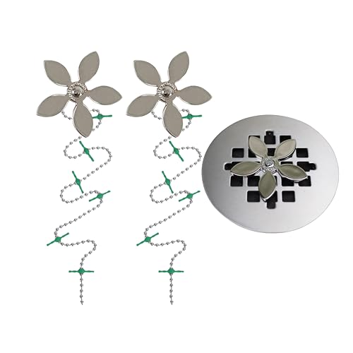 DrainWig Shower Drain Hair Catcher – Disposable Bathroom Hair Trap, Easy to Install in Shower Drain Cover, Helps Prevent Clogs – As Seen on Shark Tank – Silver Flower (2-Pack) - color: Silver Flower, size: 2 Count
