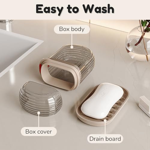 Travel Soap Case,2024 New Portable Soap Container with Lid,Travel Soap Container for Traveling Leak Proof,Portable Bar Soap Case for Shower Bath Bathroom Household Supplies (Soap Case*2) - color: Soap Case*2
