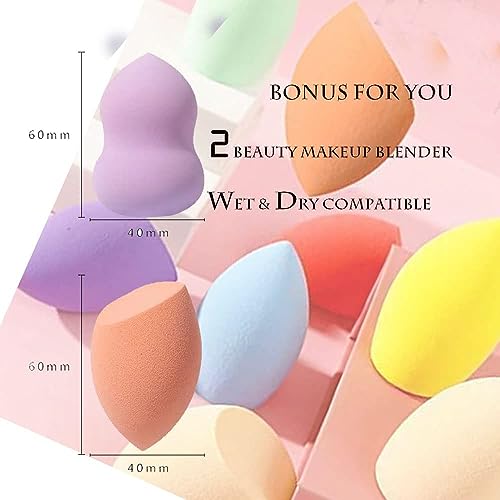 Makeup Brushes, Quality Make Up Brushes 28Pcs Makeup Brushes Set Professional, Beginner Make-up Sets With Case, Soft Brush Kits Sponges Masks Spatula,Travel-Friendly Women Girls Gift Sets - color: The Green Orange