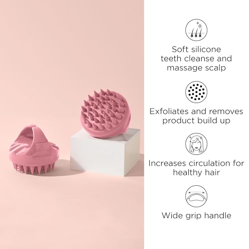 Diane Scalp Massage and Shampoo Brush with Soft Silicone Bristles, Exfoliates and Cleanses Scalp, Promotes Scalp Circulation, Evenly Distributes Hair Oil, Clear - style: Women's