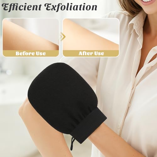 2-Pack Hemp Bath Gloves – Natural Shower Mitts for Body Scrub, Gentle Exfoliating Washcloth Mittens for Men & Women Skincare