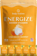 Body Restore Shower Steamers Aromatherapy 15 Pack – Fathers Day Gift for Dad, Birthday Gifts for Women & Men, Spa Stress Relief & Relaxation Self Care Gifts – Premium Citrus Essential Oil Tablets - color: Citrus 15 Pack