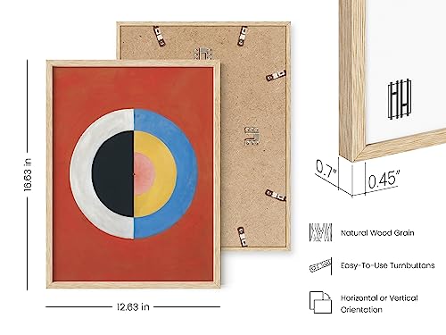 HAUS AND HUES Abstract Wall Art - Set of 3 Geometric Wall Art Vintage Prints, Vintage Art, Modern Wall Decor Frameable Wall Art, Hilma af Klint Abstract Wall Art for Living Room (Beige Frame, 12x16) - color: Klint Circles, size: 12"L x 16"W, style: Beige