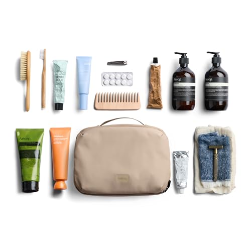 Bellroy Hanging Toiletry Kit Plus (8 Liter Travel Hanging Toiletry Bag) - Stone - color: Stone