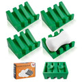 Soap Dish Holder for Shower with Suction Cup, Silicone Soap Holder & Saver Self-Draining Bar Soap Dish Keeps Soap Dry for Bathroom, Kitchen, Bathtub (Deep Green,4-Pack) - color: Deep Green,4-pack
