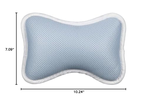 SUPVOX Bathtub Pillow with Non-Slip Suction Cups for Neck and Shoulder Support Fits Standard Oval and Straight Bathtubs Spa and Home Bath Cushion 11.41X7.08X2.95 Inches