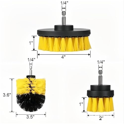 Drill Brush Attachments Set, Power Scrubber Brush Attachment All Purpose Clean for Grout, Tiles, Sinks, Bathtub, Bathroom, Kitchen