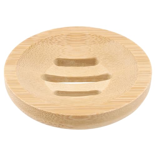 HOIGON 20 PCS Bamboo Soap Dish, 10 Round Wooden Bar Soap Holder and 10 Square Soap Tray, Wooden Soap Tray for Home Bathroom Kitchen