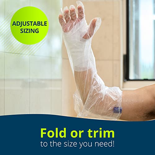 TIDI AquaGuard Glove – Shower Protection Glove with Water-Seal Band – Arm Cast Cover – 3 Gloves and 1 Water-Seal Band per Package – Cast Covers for Shower Arm (50016-RPK) - size: 1 Package