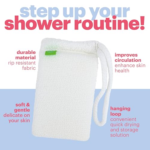 Scrubber Body Brush by Afterspa, Bath Scrubber for Body, Shower Brush, Back Loofah, Body Brush Exfoliator, Vegan and Cruelty Free