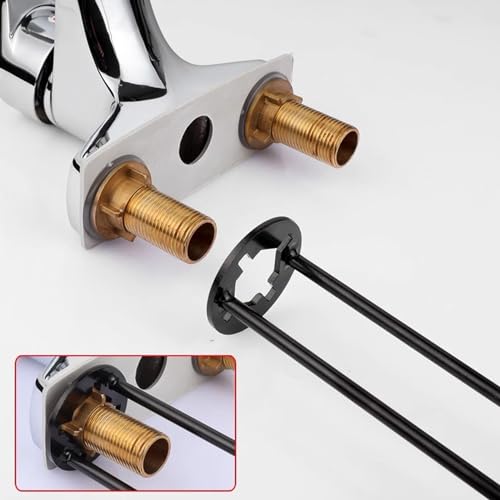 2 Pcs Four-jaw Hex Wrench, Basin Wrench Set,Tight Spaces Maintenance Installation Removal Faucet Tools, for Kitchen Bathroom Screws & Threads, Incompatible for Moen, Kohler, MasterFlow, Non-generic