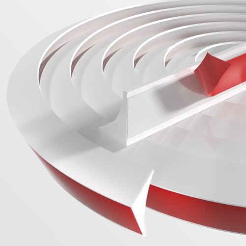 118 Inch Water Guard for Kitchen Sink，Silicone Rubber Kitchen Splash Guard, Corner Water Retaining Dam Strip for Countertop,Shower, Bathroom，Self Adhesive Caulk Seal Strip Edge Trim - color: White, style: 118 Inch
