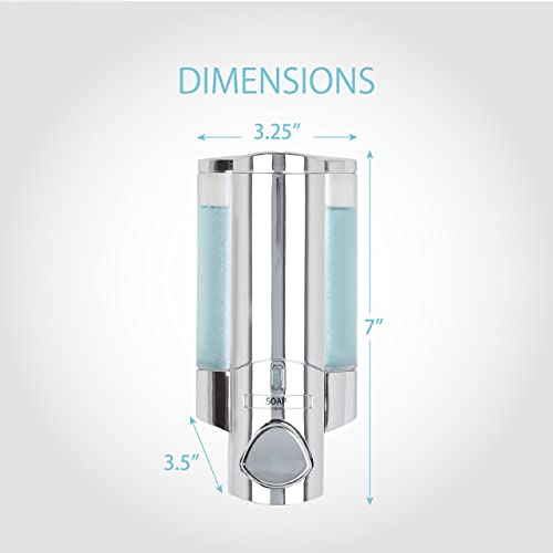 Better Living Products 76140-1 Aviva Wall Mount Soap and Sanitizer Dispenser, Chrome, 1-Chamber (Pack of 6) - color: Chrome, size: 1-Chamber (Pack of 6)