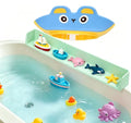 Bathtub Splash Guard for Kids, 2-in-1 Bath Toy Organizer Tub Shelf - color: Green