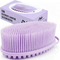 Avilana Premium Silicone Body Scrubber - Trusted Since 2017 - SGS Certified Food Grade Dual Sided Bath Brush, Quick-Dry Exfoliating Loofah Alternative, Massage Brush Sensitive Skin Women Men - color: Lavender, size: Massage
