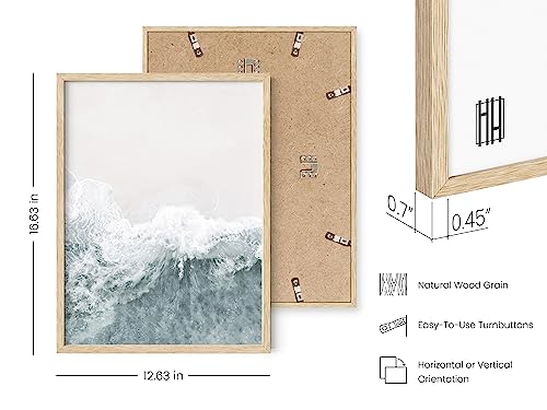 HAUS AND HUES Beach Wall Decor - Set of 3 Pictures Art, Ocean Coastal Nature Modern Poster, Beach Art for Living Room, Bedroom, Office, Kitchen (Beige Frame, 12x16) - color: Ocean, size: 12"L x 16"W, style: Beige Framed