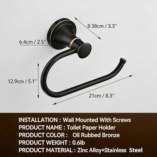 Oil Rubbed Bronze Toilet Paper Holder Bathroom Accessories Rotary Toilet Paper Reel European Wall Mount Rustproof (Oil Rubbed Bronze) - color: Oil Rubbed Bronze