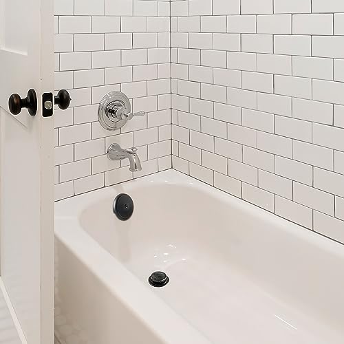 Single Hole Bathtub Drain Overflow Plate with One Matching Screws, Easy to Install, Venetian Bronze - color: Venetian Bronze