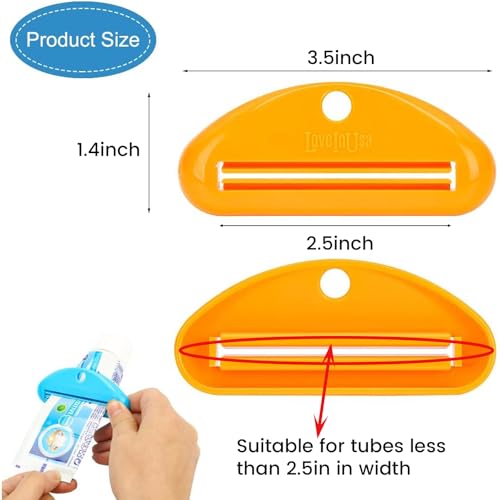 LoveInUsa Toothpaste Tube Squeezer Dispenser, Hanging Toothpaste Clips Holder Rolling Holder Squeezer 4 Pack - color: 4pcs-1