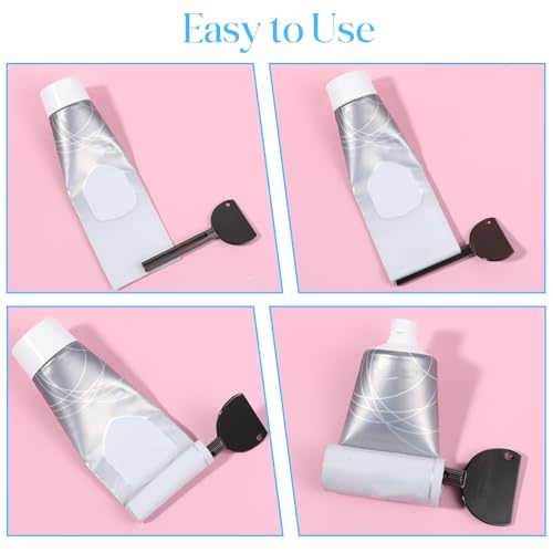 3 Pcs Toothpaste Squeezer Stainless Steel Toothpaste Tube Squeezer Metal Toothpaste Dispenser Roller Tube Wringer Tube Key Squeezer Roller for Cosmetic Paint Cream Hair Dye, 3 Colors