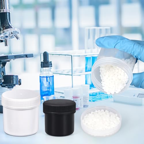 ASEVAT 1 oz Wide Mouth Lab Reagent Bottles, Laboratory Grade Chemical Container, Sealed Leak-proof Translucent PP Bottle, Pill Bottle, Water Sample Jars(6 Pcs) - size: 1 oz