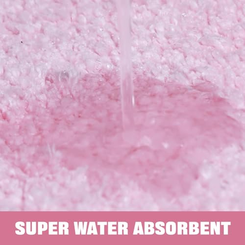 TRUEDAYS Pink Scalloped Bath Mat - Soft Microfiber Bathroom Rug, Non-Slip Cute Mat for Tub & Shower, Aesthetic Decor for Modern Bathrooms,32x20 Inches - color: Pink Scalloped