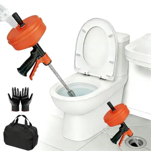50 FT Double Mode Drain Snake Tools, 14-in-1 Drain Auger for Sink and Drain Unblocking, Plumbing Snake for Kitchen, Bathrom and Shower Sink, Snake for Real DYIs 2026 Upgraded