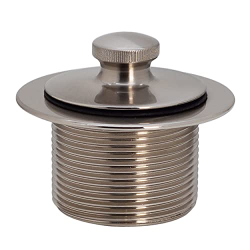 Westbrass Pull & Drain Sch. 40 PVC Bath Waste with One-Hole Top Elbow, Satin Nickel, D49721-07 - color: Satin Nickel, size: 1 Pack
