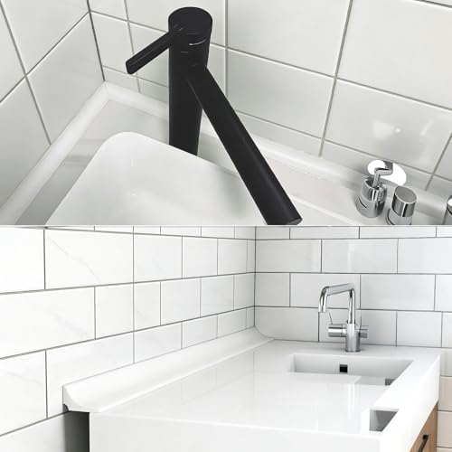 Collapsible Shower Threshold Water Dam, Self-Adhesive Silicone Water Barrier Strip Retaining Stopper for Curbless Shower, Bathtub, Kitchen Sink (White, 2M) - style: White 2m