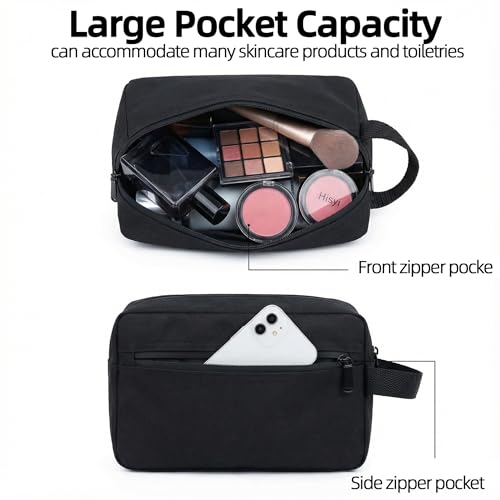 DSYSC Travel Toiletry Bag for Women Men, Small Makeup Bag, Water-Resistant Cosmetic Bag, Cosmetic Pouch, Traveling Dopp Kit, Travel Essentials Accessories (Pink) - color: Pink