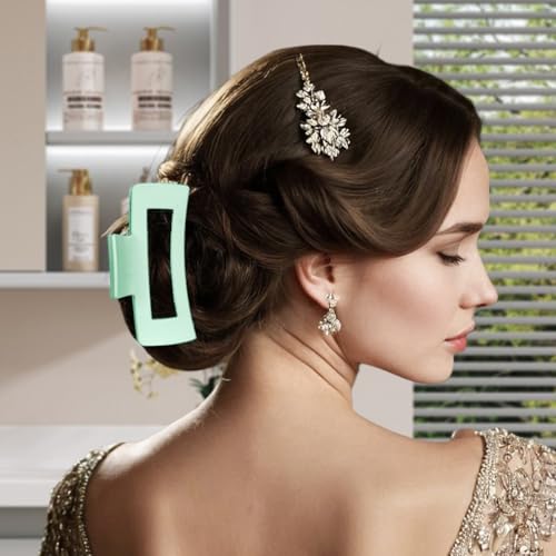 7 Pcs Spa Set, Facial Headband and Wristband Set, Skincare Accessories, College Style Girl Idea Gifts, Hair Accessories for Women and Girls（Light Green） - color: Light Green