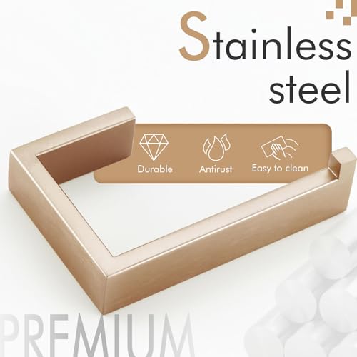 KOKOSIRI Toilet Paper Holder Wall Mount Tissue Paper Dispenser for Kitchen Bathroom Washroom Toilet Roll Holder Champagne Bronze Stainless Steel B2009CPG - color: Champagne Bronze