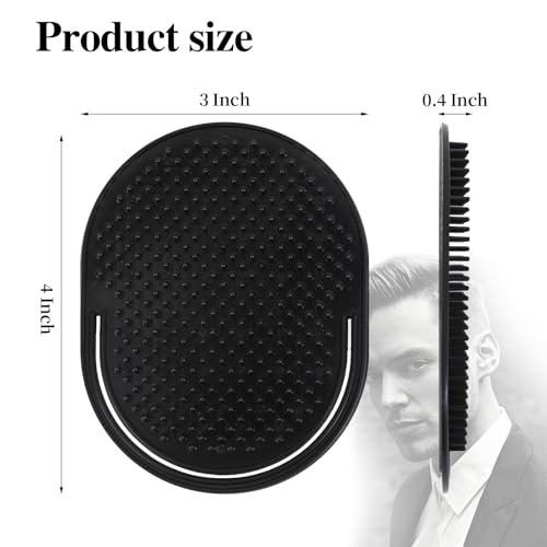 6 Pcs Palm Combs for Men, Soft Portable Pocket Brush, Massager Hair Brush, Shower Comb (Medium, Count, 6)