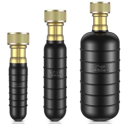 3-Pack Drain Bladder Kit, Water-Powered Rubber Drain Cleaning Bladder, Fits 1 to 6 Inch Pipes, Ideal for Clearing Bathroom Sinks, Showers, Swimming Pool Drains, Kitchen Sinks and Main Drains Clogs