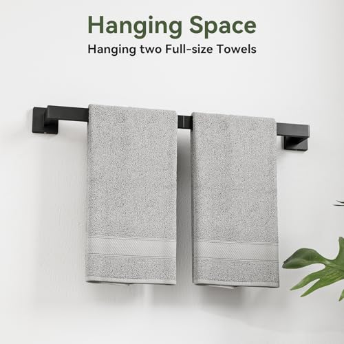 20-Pieces Matte Black Bathroom Accessories Set, 24 Inch Bathroom Hardware Set, SUS305 Stainless Steel Bath Towel Bar Set, Towel Racks for Bathroom Wall Mounted - size: 26 Inch (20 Pieces)