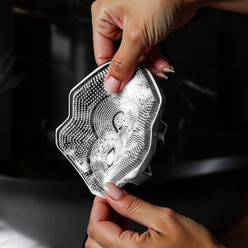 Silicone Shower Scrubber for Body – Exfoliating Loofah Alternative, Zinc & Silver-Infused, Hygienic & Gentle for Sensitive Skin, Durable & Long-Lasting Body Scrubber for Men - Gray - color: Gray