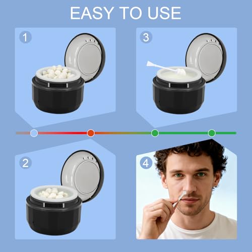 Nose Wax Kit for Men – 50g Nose & Ear Hair Removal Wax, USB Fast Heat, Smart Temp, 10 Sticks, Painless & Easy Grooming Kit with Full Accessories (Black)