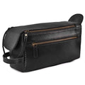 LEATHER VILLAGE Genuine Carbon Fiber Genuine Leather Travel Toiletry Bag - Large Dopp Kit, Water-Resistance Bathroom & Shaving Organizer for Men & Women - Black - color: Carbon Black